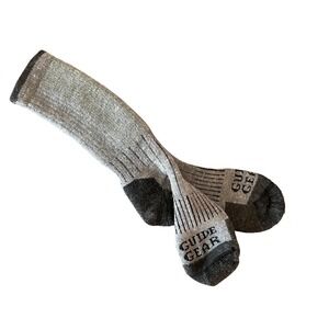 Guide Gear Merino Wool Blend Boot Socks Charcoal Grey Medium 7224 Made in USA